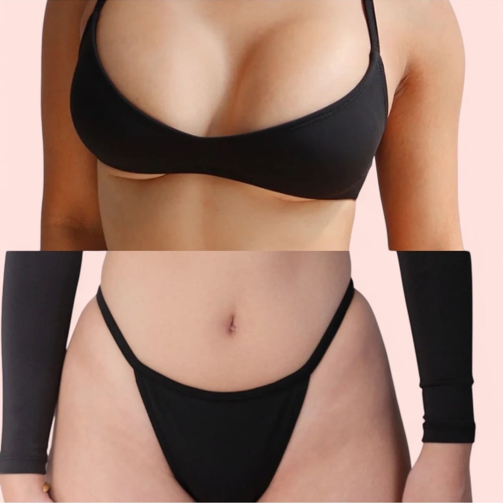 BLACK BIKINI TWO PIECE SET